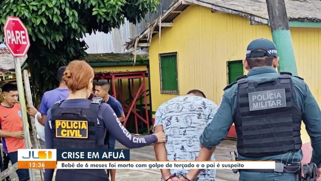 Pai é preso por matar bebê com golpe de facão no Marajó; suspeito diz que intenção era acertar a mãe