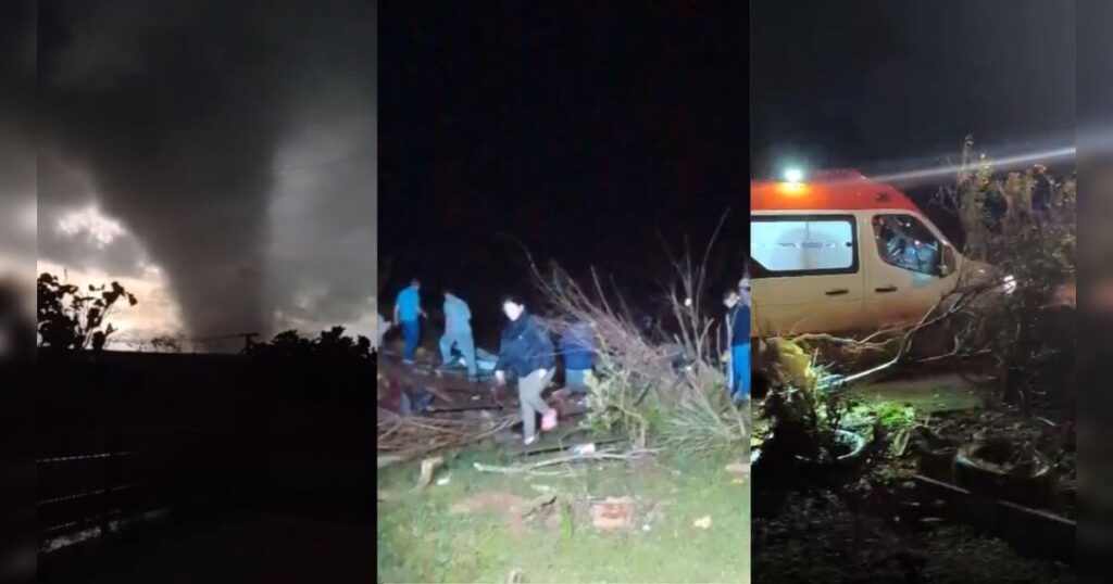 Tornado com ventos a mais de 300km/h deixa feridos e destruição no RS